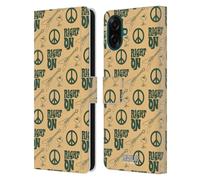 Head Case Designs Licenza Ufficiale Peanuts Right On Pattern Woodstock 50th Custodia Portafoglio in Pelle Compatibile con Samsung Galaxy A07