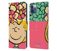 Head Case Designs Licenza Ufficiale Peanuts Sally Fiori metà E Risate Custodia Portafoglio in Pelle Compatibile con Apple iPhone 12 / iPhone 12 PRO
