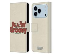 Head Case Designs Licenza Ufficiale Peanuts Schroeder Snoopy Groovy Woodstock 50th Custodia Portafoglio in Pelle Compatibile con Apple iPhone 17 PRO