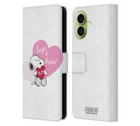 Head Case Designs Licenza Ufficiale Peanuts Snoopy Baci E Abbracci Sigillato con Un Bacio Custodia Portafoglio in Pelle Compatibile con Apple iPhone 17