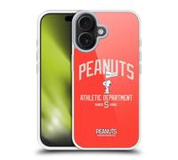 Head Case Designs Licenza Ufficiale Peanuts Snoopy Dipartimento di Atletica Squadra Sport Custodia in Gel [Protezione di Grado Militare] Compatibile con Apple iPhone 17