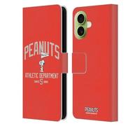 Head Case Designs Licenza Ufficiale Peanuts Snoopy Dipartimento di Atletica Squadra Sport Custodia Portafoglio in Pelle Compatibile con Apple iPhone 17