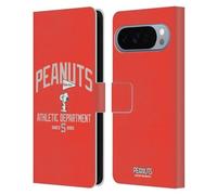 Head Case Designs Licenza Ufficiale Peanuts Snoopy Dipartimento Di Atletica Squadra Sport Custodia Portafoglio in Pelle Compatibile con Google Pixel 10 Pro XL