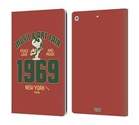 Head Case Designs Licenza Ufficiale Peanuts Snoopy Guitar 1969 Woodstock 50th Custodia Portafoglio in Pelle Compatibile con Apple iPad 10.2 2019/2020/2021