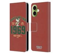 Head Case Designs Licenza Ufficiale Peanuts Snoopy Guitar 1969 Woodstock 50th Custodia Portafoglio in Pelle Compatibile con Apple iPhone 17