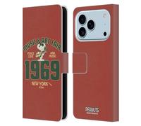 Head Case Designs Licenza Ufficiale Peanuts Snoopy Guitar 1969 Woodstock 50th Custodia Portafoglio in Pelle Compatibile con Apple iPhone 17 PRO
