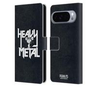 Head Case Designs Licenza Ufficiale Peanuts Snoopy Heavy Metal T-Shirt Rock Custodia Portafoglio in Pelle Compatibile con Google Pixel 10 Pro XL
