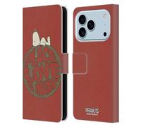 Head Case Designs Licenza Ufficiale Peanuts Snoopy Peace Love Music Woodstock 50th Custodia Portafoglio in Pelle Compatibile con Apple iPhone 17 PRO