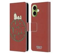 Head Case Designs Licenza Ufficiale Peanuts Snoopy Peace Love Music Woodstock 50th Custodia Portafoglio in Pelle Compatibile con Apple iPhone 17