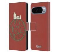Head Case Designs Licenza Ufficiale Peanuts Snoopy Peace Love Music Woodstock 50th Custodia Portafoglio in Pelle Compatibile con Google Pixel 10 Pro XL