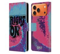 Head Case Designs Licenza Ufficiale Peanuts Snoopy Tie Dye Right On Woodstock 50th Custodia Portafoglio in Pelle Compatibile con Apple iPhone 17 Pro Max