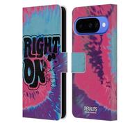 Head Case Designs Licenza Ufficiale Peanuts Snoopy Tie Dye Right On Woodstock 50th Custodia Portafoglio in Pelle Compatibile con Google Pixel 10