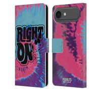 Head Case Designs Licenza Ufficiale Peanuts Snoopy Tie Dye Right On Woodstock 50th Custodia Portafoglio in Pelle Compatibile con Apple iPhone 17 Air