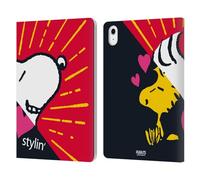 Head Case Designs Licenza Ufficiale Peanuts Snoopy & Woodstock 2 metà E Risate Custodia Portafoglio in Pelle Compatibile con Apple iPad Air 11 2020/2022/2024/2025
