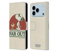 Head Case Designs Licenza Ufficiale Peanuts Snoopy Woodstock Far out Woodstock 50th Custodia Portafoglio in Pelle Compatibile con Apple iPhone 17 PRO