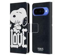 Head Case Designs Licenza Ufficiale Peanuts Snoopy Woodstock Love T-Shirt Rock Custodia Portafoglio in Pelle Compatibile con Google Pixel 10