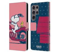 Head Case Designs Licenza Ufficiale Peanuts Snoopy & Woodstock metà E Risate Custodia Portafoglio in Pelle Compatibile con Samsung Galaxy S24 Ultra 5G