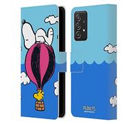 Head Case Designs Licenza Ufficiale Peanuts Snoopy & Woodstock Palloncini metà E Risate Custodia Cover in Pelle a Portafoglio Compatibile con Galaxy A52 / A52s / 5G (2021)