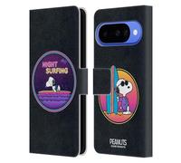 Head Case Designs Licenza Ufficiale Peanuts Surfer notturno Snoopy Aloha Disco Custodia Portafoglio in Pelle Compatibile con Google Pixel 10