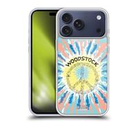 Head Case Designs Licenza Ufficiale Peanuts Tie Dye Peace Sign Woodstock 50th Custodia in Gel [Protezione di Grado Militare] Compatibile con Apple iPhone 17 PRO Max