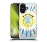 Head Case Designs Licenza Ufficiale Peanuts Tie Dye Peace Sign Woodstock 50th Custodia in Gel [Protezione di Grado Militare] Compatibile con Apple iPhone 17