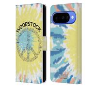 Head Case Designs Licenza Ufficiale Peanuts Tie Dye Peace Sign Woodstock 50th Custodia Portafoglio in Pelle Compatibile con Google Pixel 10