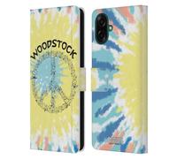 Head Case Designs Licenza Ufficiale Peanuts Tie Dye Peace Sign Woodstock 50th Custodia Portafoglio in Pelle Compatibile con Samsung Galaxy A07
