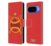 Head Case Designs Licenza Ufficiale Peanuts Woodstock Baseball Squadra Sport Custodia Portafoglio in Pelle Compatibile con Google Pixel 10