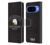 Head Case Designs Licenza Ufficiale Peanuts Woodstock Casco Calcio Squadra Sport Custodia Portafoglio in Pelle Compatibile con Google Pixel 10