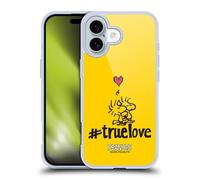 Head Case Designs Licenza Ufficiale Peanuts Woostock Vero Amore Sigillato con Un Bacio Custodia in Gel [Protezione di Grado Militare] Compatibile con Apple iPhone 16 E Compatibile con MagSafe