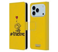 Head Case Designs Licenza Ufficiale Peanuts Woostock Vero Amore Sigillato con Un Bacio Custodia Portafoglio in Pelle Compatibile con Apple iPhone 17 PRO