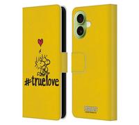 Head Case Designs Licenza Ufficiale Peanuts Woostock Vero Amore Sigillato con Un Bacio Custodia Portafoglio in Pelle Compatibile con Apple iPhone 17