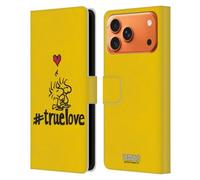 Head Case Designs Licenza Ufficiale Peanuts Woostock Vero Amore Sigillato Con Un Bacio Custodia Portafoglio in Pelle Compatibile con Apple iPhone 17 Pro Max