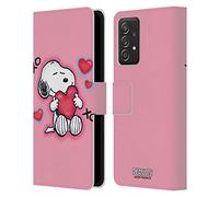 Head Case Designs Licenza Ufficiale Peanuts XOXO Snoopy Passeggiata Aerografata Custodia Cover in Pelle a Portafoglio Compatibile con Samsung Galaxy A53 5G (2022)