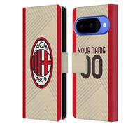 Head Case Designs Licenza Ufficiale Personalizzata Personale AC Milan Away Kit 2022/23 Custodia Portafoglio in Pelle Compatibile con Google Pixel 10