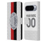 Head Case Designs Licenza Ufficiale Personalizzata Personale AC Milan Away Kit 2023/24 Custodia Portafoglio in Pelle Compatibile con Google Pixel 10 Pro XL