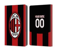 Head Case Designs Licenza Ufficiale Personalizzata Personale AC Milan Casa Kit Stemma 2026/27 Custodia Portafoglio in Pelle Compatibile con Amazon Kindle Paperwhite 6