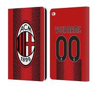 Head Case Designs Licenza Ufficiale Personalizzata Personale AC Milan Home Kit 2023/24 Custodia Portafoglio in Pelle Compatibile con Apple iPad Air 2 (2014)