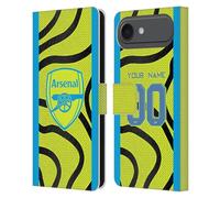Head Case Designs Licenza Ufficiale Personalizzata Personale Arsenal FC Away Kit 2023/24 Custodia Portafoglio in Pelle Compatibile con Apple iPhone 17 Air