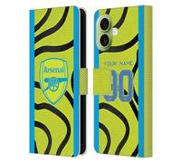 Head Case Designs Licenza Ufficiale Personalizzata Personale Arsenal FC Away Kit 2023/24 Custodia Portafoglio in Pelle Compatibile con Apple iPhone 17