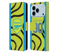Head Case Designs Licenza Ufficiale Personalizzata Personale Arsenal FC Away Kit 2023/24 Custodia Portafoglio in Pelle Compatibile con Apple iPhone 17 PRO