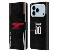 Head Case Designs Licenza Ufficiale Personalizzata Personale Arsenal FC Away Kit 2024/25 Custodia Portafoglio in Pelle Compatibile con Apple iPhone 17 PRO