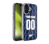 Head Case Designs Licenza Ufficiale Personalizzata Personale Arsenal FC Away Kit 2025/26 Custodia in Gel [Protezione di Grado Militare] Compatibile con Apple iPhone 17