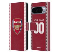 Head Case Designs Licenza Ufficiale Personalizzata Personale Arsenal FC Home Kit 2022/23 Custodia Portafoglio in Pelle Compatibile con Google Pixel 10 Pro XL