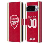Head Case Designs Licenza Ufficiale Personalizzata Personale Arsenal FC Home Kit 2023/24 Custodia Portafoglio in Pelle Compatibile con Google Pixel 10 Pro XL