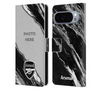 Head Case Designs Licenza Ufficiale Personalizzata Personale Arsenal FC Marmoreo Foto Personalizzate Custodia Portafoglio in Pelle Compatibile con Google Pixel 10 Pro XL