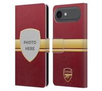 Head Case Designs Licenza Ufficiale Personalizzata Personale Arsenal FC Rosso E Oro Foto Personalizzate Custodia Portafoglio in Pelle Compatibile con Apple iPhone 17 Air