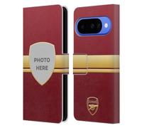 Head Case Designs Licenza Ufficiale Personalizzata Personale Arsenal FC Rosso E Oro Foto Personalizzate Custodia Portafoglio in Pelle Compatibile con Google Pixel 10