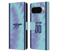 Head Case Designs Licenza Ufficiale Personalizzata Personale Arsenal FC Terza Kit 2024/25 Custodia Portafoglio in Pelle Compatibile con Google Pixel 10 Pro XL