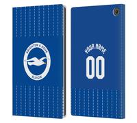 Head Case Designs Licenza Ufficiale Personalizzata Personale Brighton & Hove Albion F.C Casa Kit Distintivo 2026/27 Custodia Portafoglio in Pelle Compatibile con Amazon Fire Max 11 2023